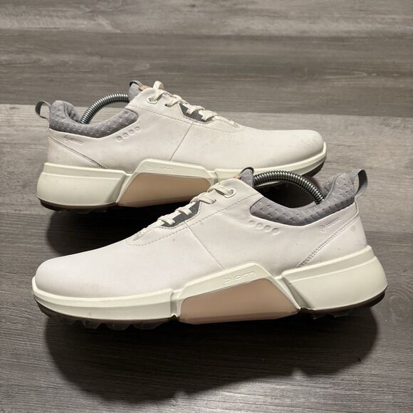 Ecco Golf Shoes Womens 11 Beige Biom Hybrid 4 Gore Tex Spikeless Leather - Picture 1 of 9